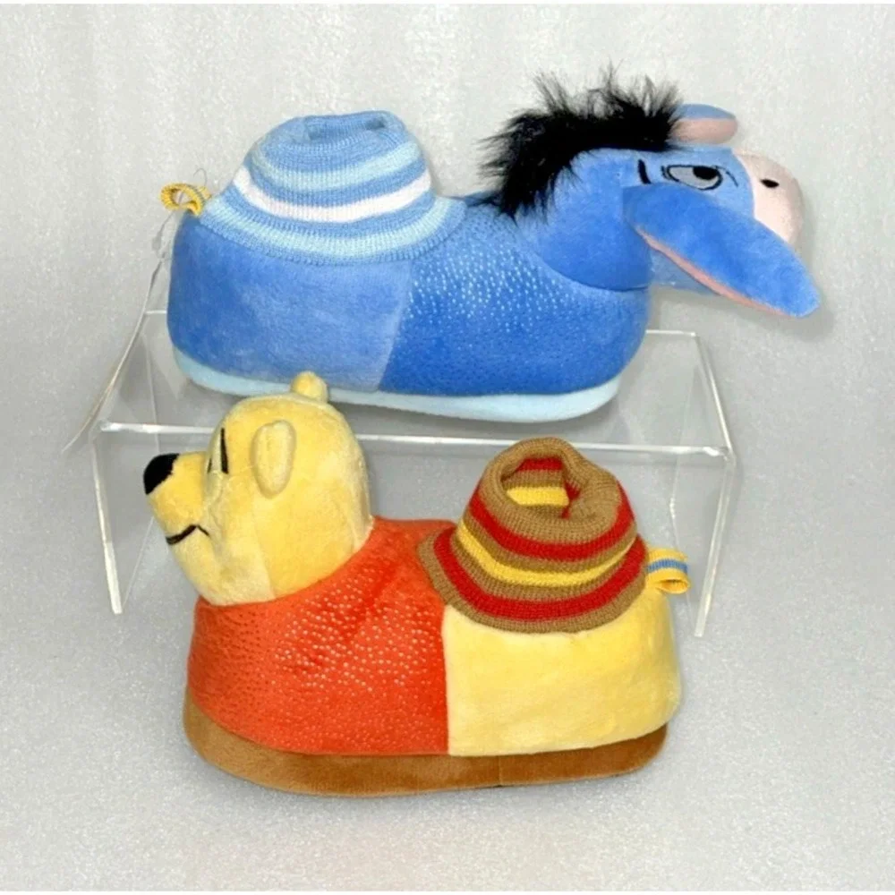Disney Winnie The Pooh & Eeyore‎ Character Slippers Toddler Size 7/8 NEW
